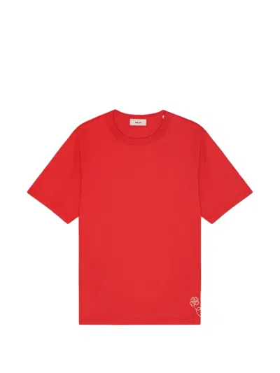 Nn07 Clover Print T-shirt In Red