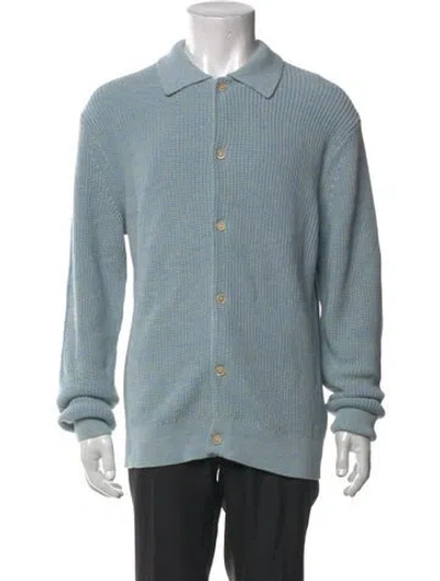Pre-owned Nn07 Collar Long Sleeve Cardigan In Blue