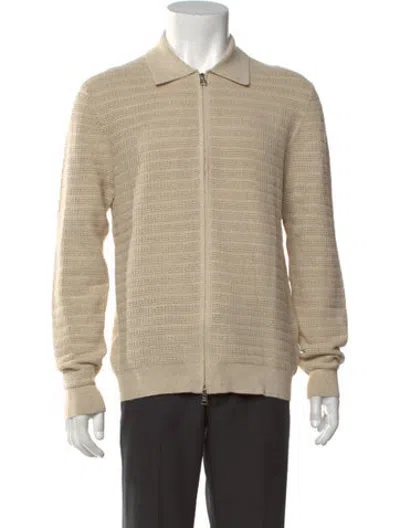 Pre-owned Nn07 Collar Long Sleeve Cardigan In Neutrals
