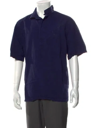Pre-owned Nn07 Collar Short Sleeve Polo Shirt In Blue