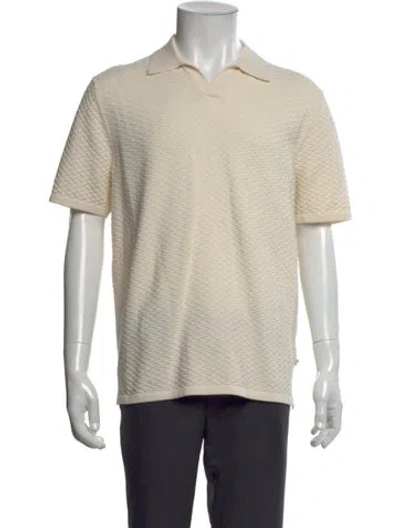 Pre-owned Nn07 Collar Short Sleeve Polo Sweater In Neutral