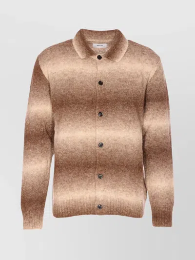 NN07 COLLARED GRADIENT KNITWEAR WITH RIBBED CUFFS AND HEM