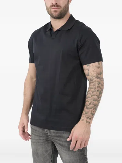 Nn07 Collared T-shirt In Black