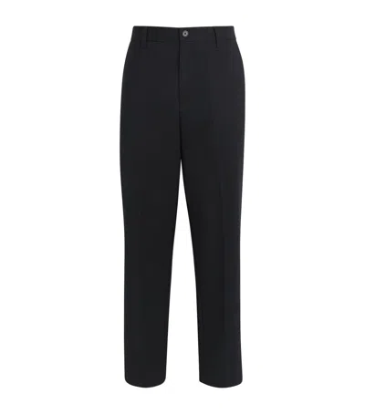 Nn07 Cotton-blend Relaxed Straight Trousers In Blue