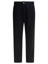 Nn07 Cotton Blue Trousers In Black