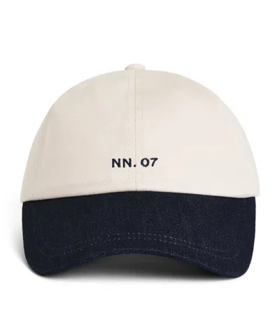 Nn07 Nn.07 Cotton Logo Baseball Cap In Gray