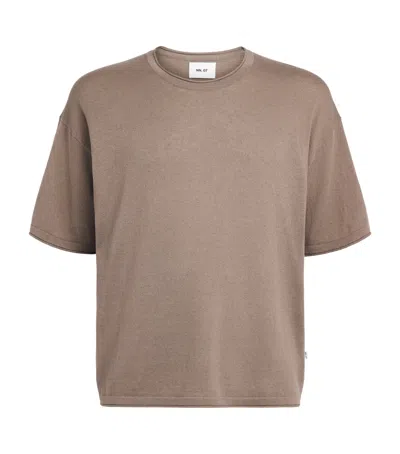 Nn07 Cotton-linen Ryan T-shirt In Brown