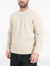 Nn07 Davy 6429 Ribbed Mock Neck Sweater In Neutral