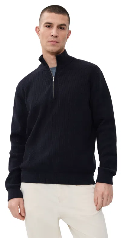 Nn07 Danny Half Zip Sweater Navy Blue