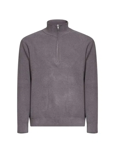 Nn07 Danny Half-zip Ribbed-knit Sweater In Multi