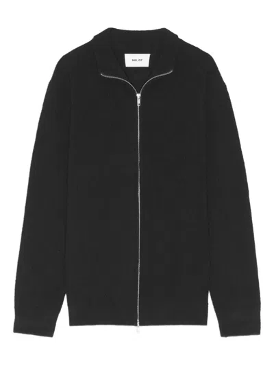 Nn07 Danny Full Zip Ribbed Sweater In Multi