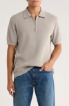 Nn07 Danny Zip Polo In Neutral