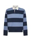 Nn07 David Striped Sweatshirt In Blue