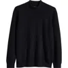 Nn07 Davy 6429 Ribbed Mock Neck Sweater In Black