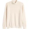Nn07 Davy 6429 Ribbed Mock Neck Sweater In White