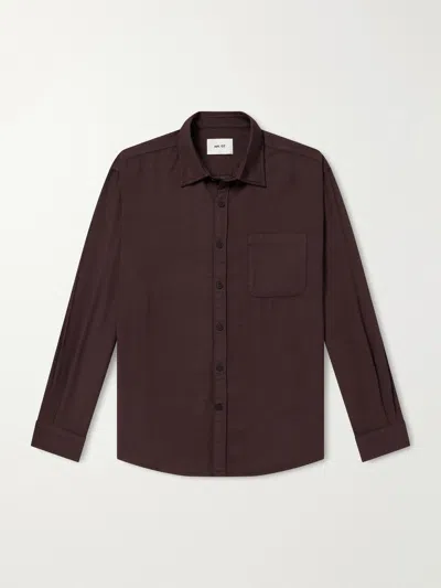 Nn07 Deon 5027 Lenzing™ Ecovero™ Twill Shirt In Brown