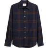 Nn07 Deon 5465 Organic Cotton Button-up Shirt In Blue Multi Check