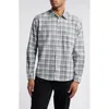 Nn07 Deon 5465 Organic Cotton Button-up Shirt In Grey Check
