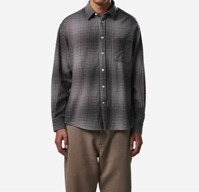 Nn07 Deon Button Down Shirt In Grey Check In Gray