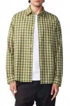 Nn07 Deon Button Long Sleeve Shirt In Green Check In Green