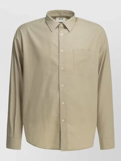 Nn07 Deon Casual Shirt Long Sleeves Collar In Neutral