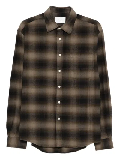 Nn07 Deon Check-pattern Flannel Shirt In Multi