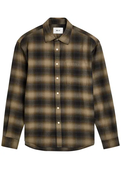 Nn07 Deon 5465 Organic Cotton-flannel Shirt In Multi