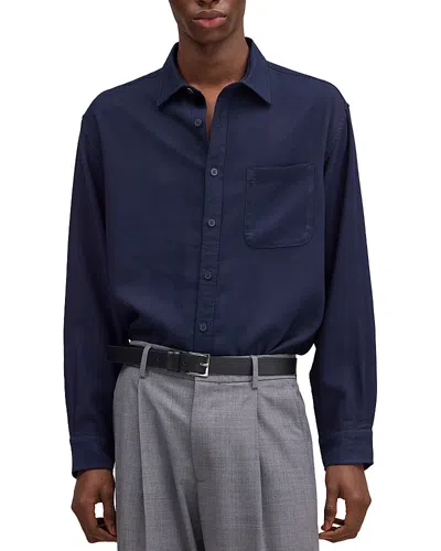 Nn07 Deon Regular Fit Pocket Shirt In Blue