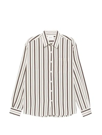 Nn07 Deon Striped Long-sleeves Shirt In Multi