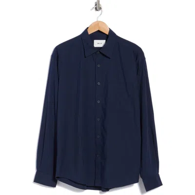 Nn07 Dino Organic Cotton & Modal Button-up Shirt In Blue