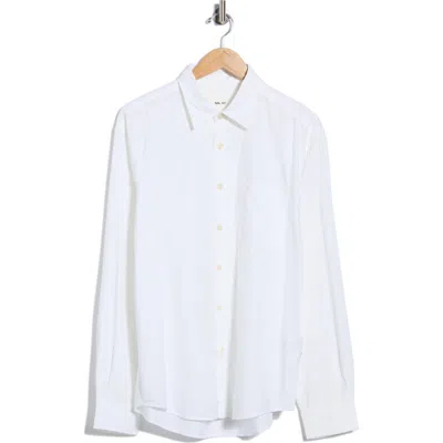 Nn07 Dino Organic Cotton & Modal Button-up Shirt In White
