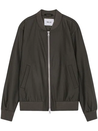 Nn07 Dixon Bomber Jacket In Green