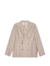 Nn07 Double-breasted Patch Blazer In Pink