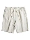 Nn07 Elasticated Drawstring Linen Shorts In White