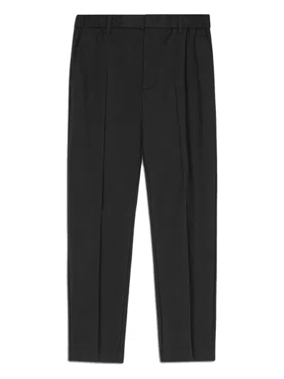 Nn07 Elasticated-waist Tailored Trousers In Black
