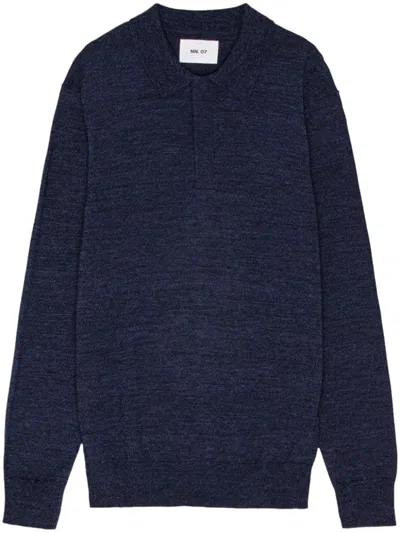 Nn07 Emerson Polo Jumper In 蓝色