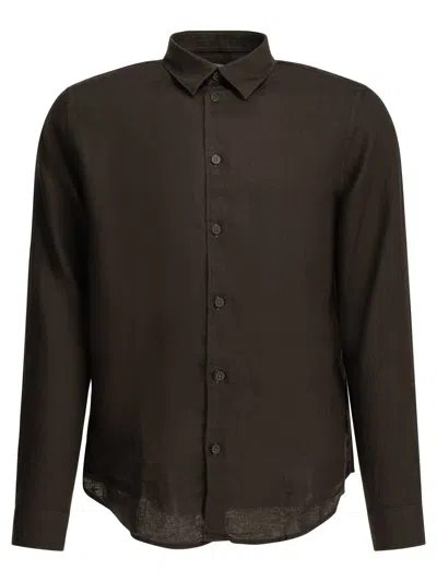 Nn07 Enzo Casual Shirt Button Cuffs Long Sleeves In Brown