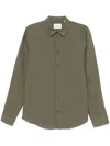 Nn07 Enzo 5708 Linen Shirt In Green