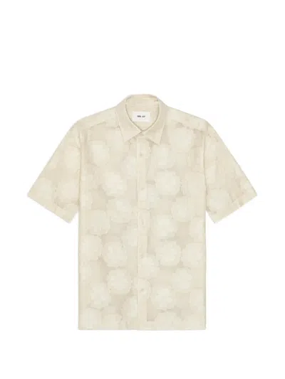 Nn07 Floral-pattern Short-sleeve Shirt In Neutral