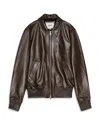 Nn07 Florian Leather Jacket In Demitasse