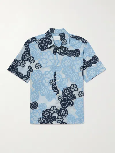 Nn07 Freddy Short Sleeve Shirt 50075 In Blue
