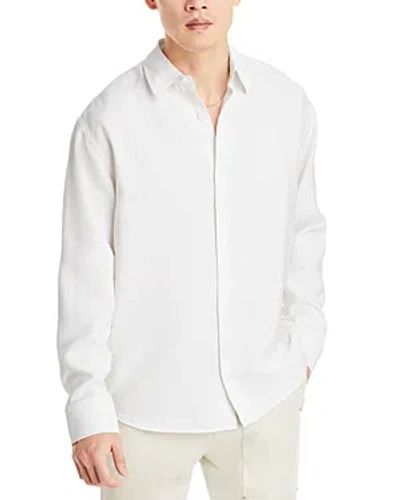 Nn07 Freddy Button Front Long Sleeve Shirt In White