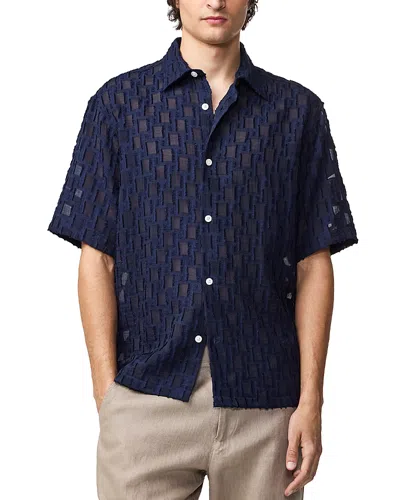 Nn07 Freddy Relaxed Fit Jacquard Short Sleeve Shirt