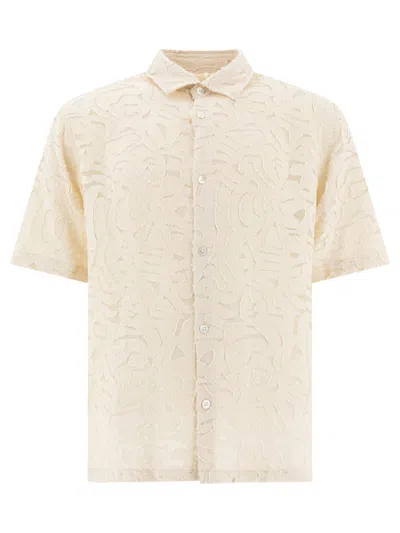 Nn07 Logo-embroidered Buttoned Shirt In White