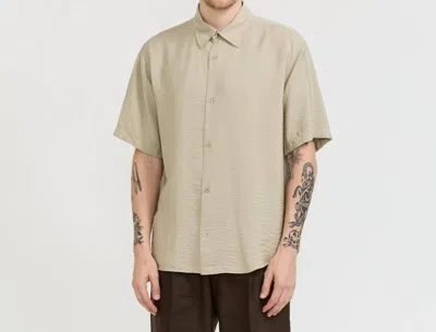 Nn07 Freddy Short Sleeve No Pocket Shirt In Fog In Neutral