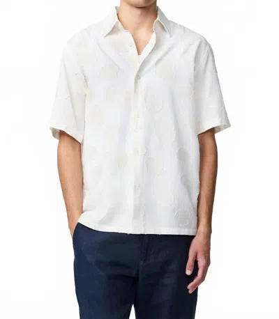 Nn07 Freddy Short Sleeve Shirt In Ivory In White