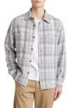 Nn07 Frode Plaid Wool-blend Overshirt In Grey Check