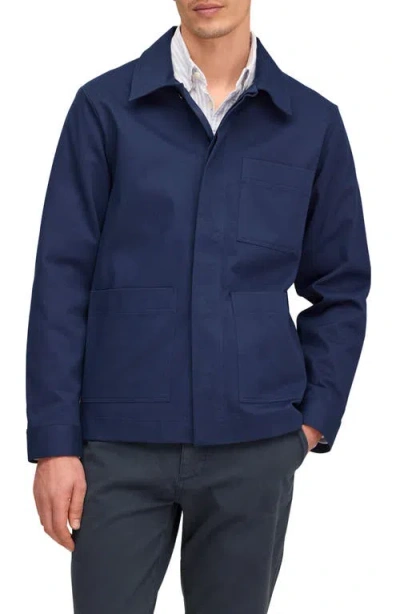 Nn07 Gabe 1920 Organic Cotton Jacket In Blue