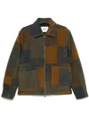 Nn07 Gael 8267 Checked Brushed Wool-blend Jacket In Brown