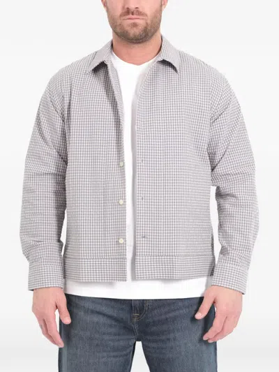 Nn07 Gingham Button Shirt In Purple